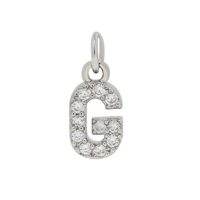 Letters Accessories Small English Zircon Eardrop Pendants