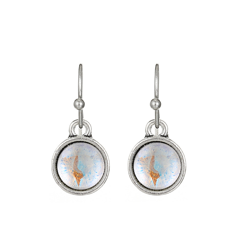 Water Drop Creative Topaz Colorful Gemstone Earrings