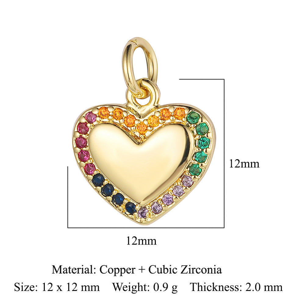 Cross Virgin Copper Zircon Boy Ornament Accessories Pendants