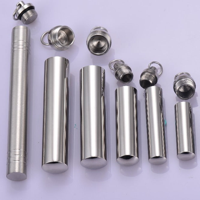 Stainless Steel Cylinder Perfume Bottle Urn Pendants