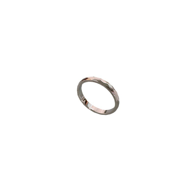 Steel Female Design High-grade Simple Temperament Rings