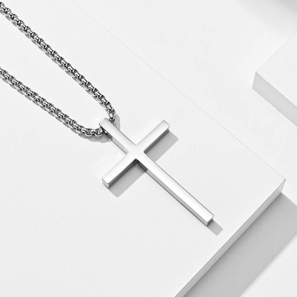 Women's & Men's Stainless Steel Cross Shelf Medium Small Pendants