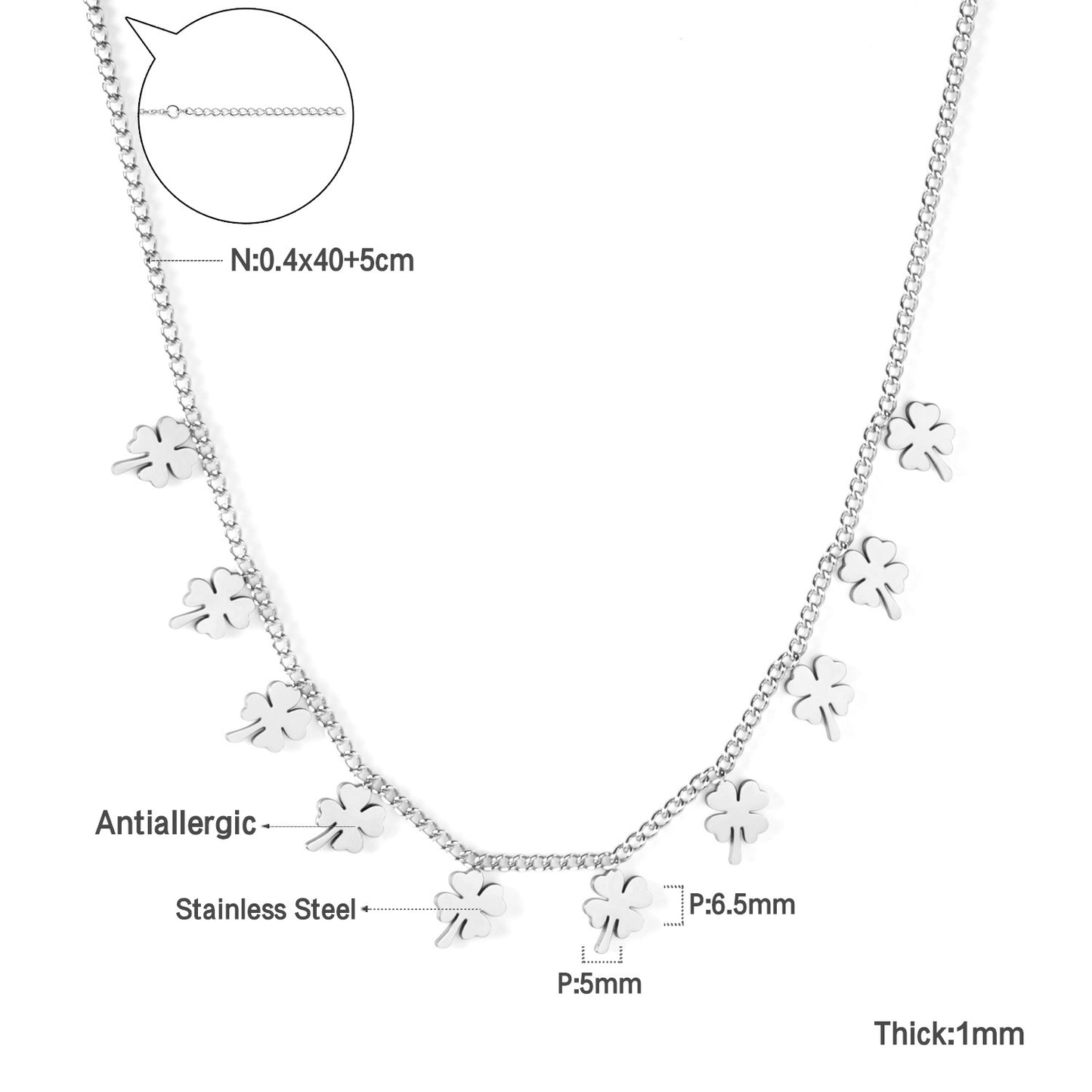 Niche High-grade Simple Temperamental Geometric Electroplated Stainless Necklaces