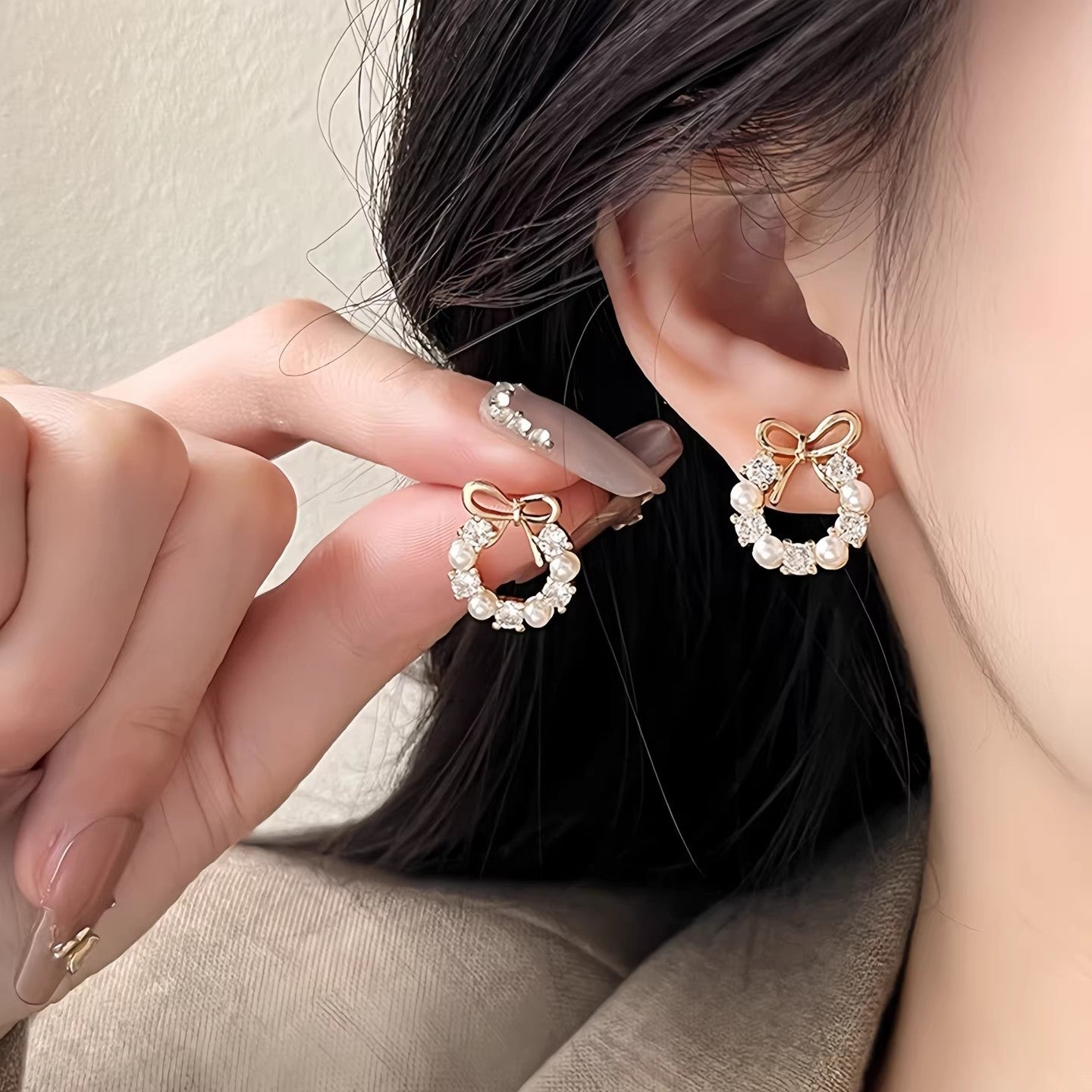 Women's Zircon Tassel Light Luxury High Sense Stud Earrings
