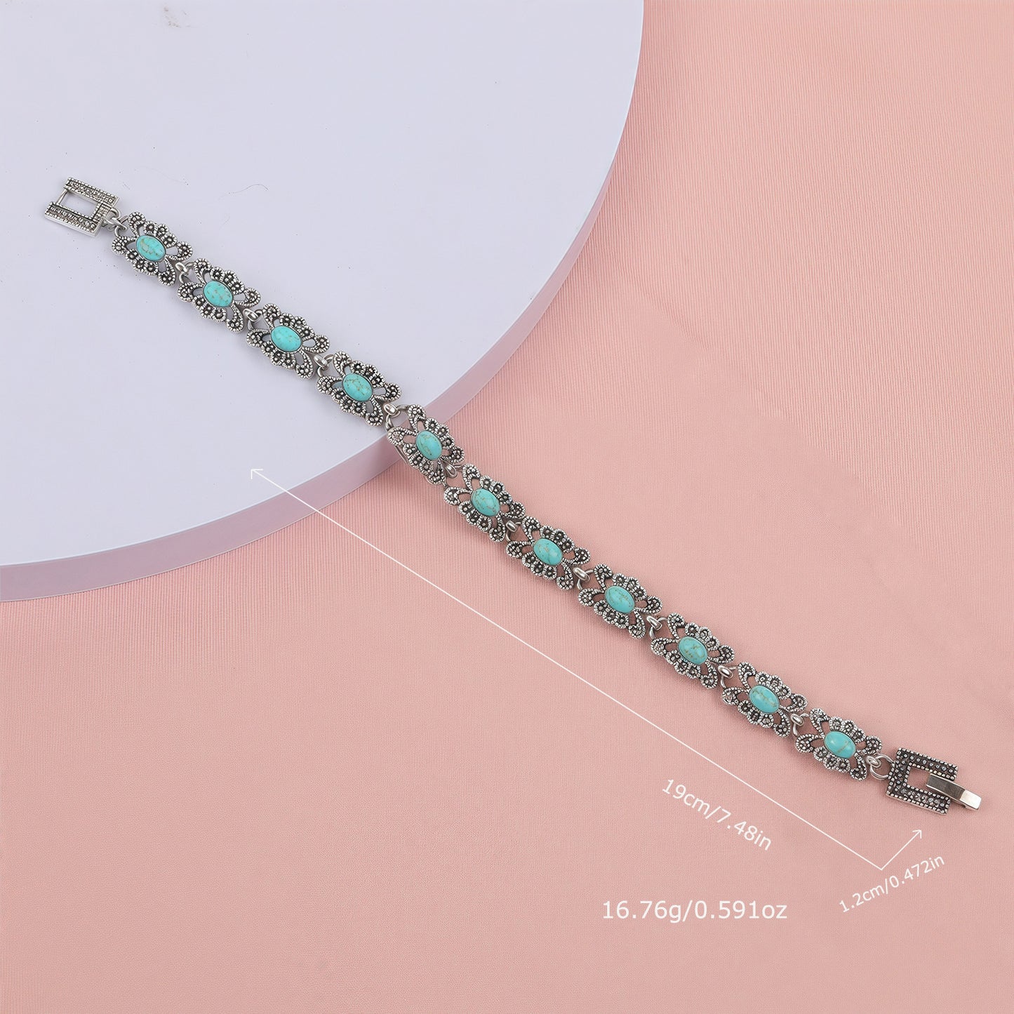 Women's Personality Retro Ethnic Style Inlaid Turquoise Bracelet