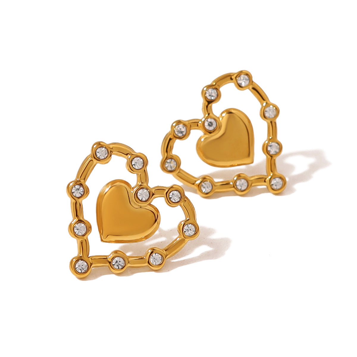 Diamond Simple French Hollow Glossy Double Necklaces