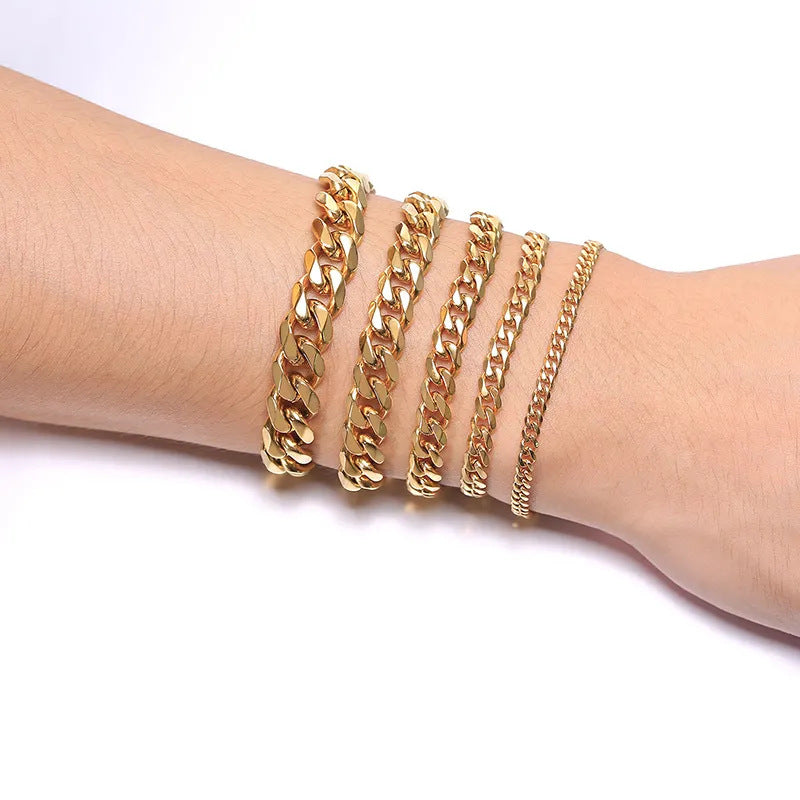 Fashion Electroplated Single Woven Grinding Six Bracelets