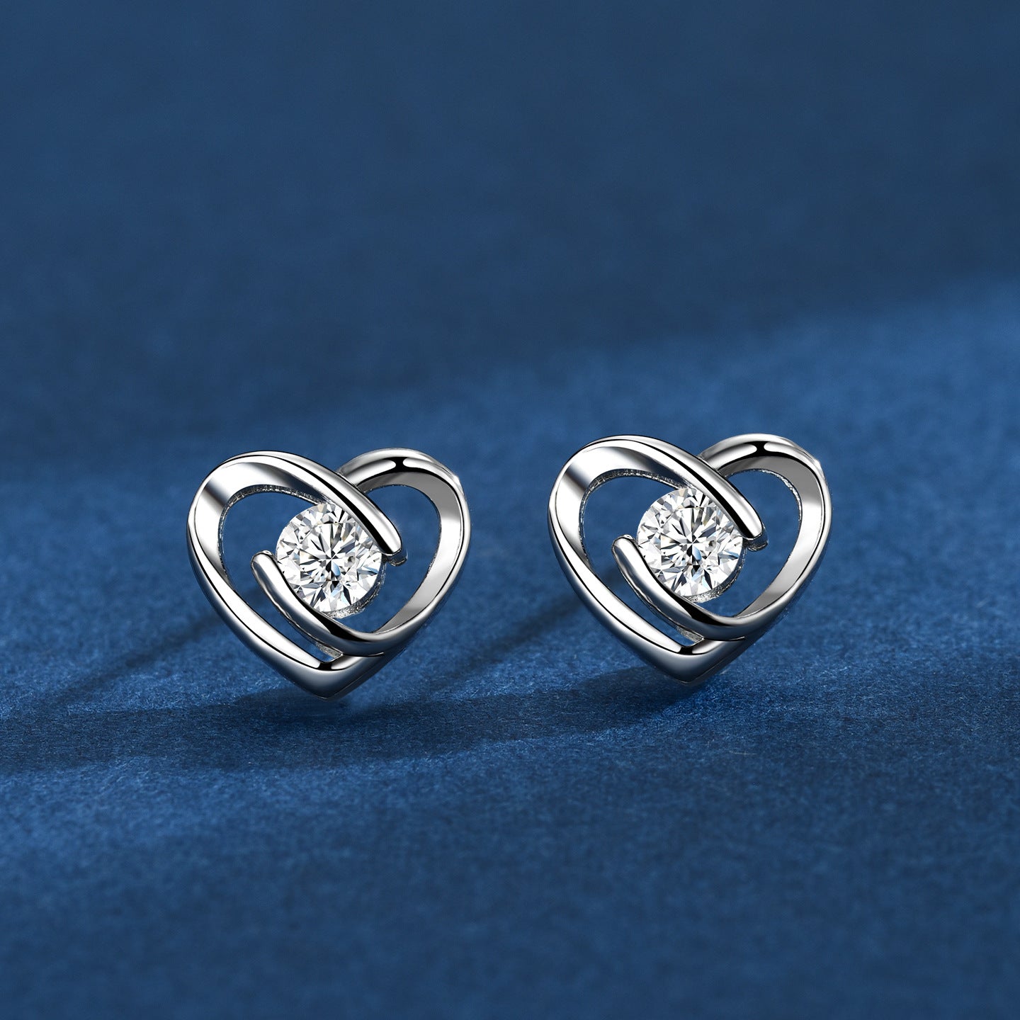 Women's Copper Plated Gold Micro Inlaid Zircon Stud Earrings