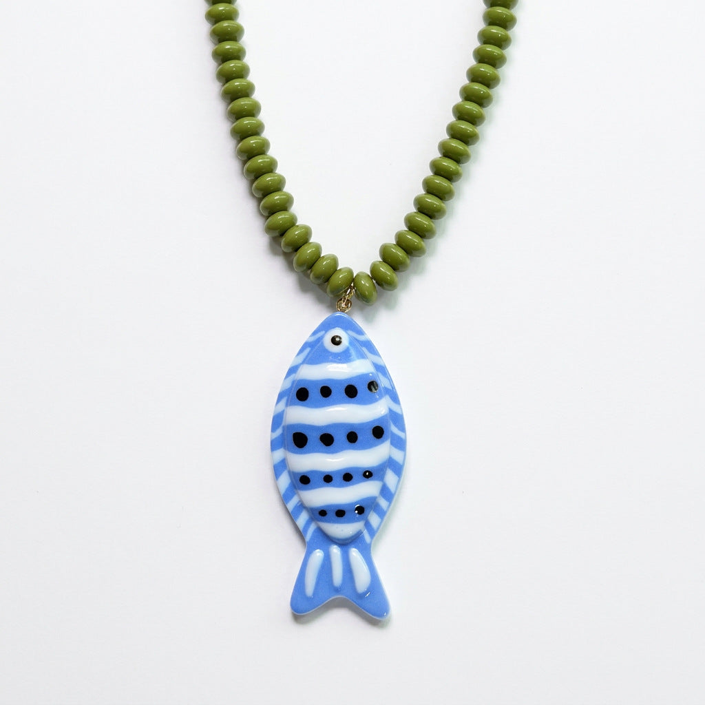 Women's Summer Exaggerated Beach Handmade Small Fish Beaded Colorful Necklaces