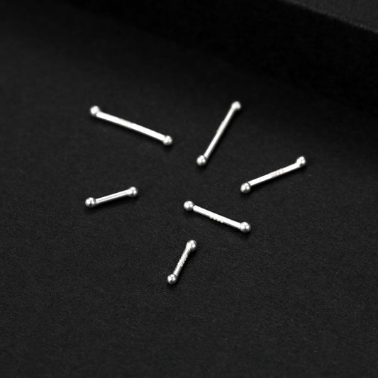 Women's & Men's Need To Take Off Small Double-headed Round Beads Ear Bar Stud Earrings
