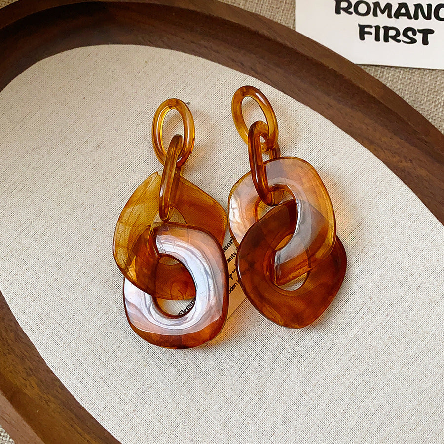 Women's Print Lovely Geometric Trendy Personality Light Luxury Earrings