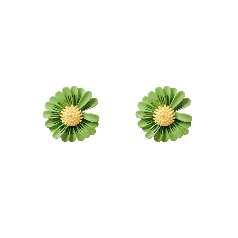 Cute Little Daisy Ear Temperament Live Streaming Stud Earrings