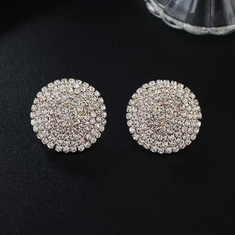 Women's Pair Cross Mirror Classic Fashion Simple Love Heart High-grade Earrings