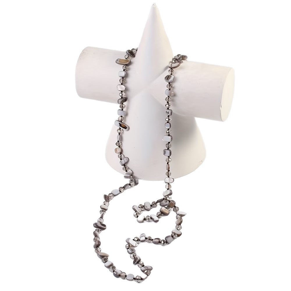 Long Beaded Shell Clothes Crystal Color Necklace