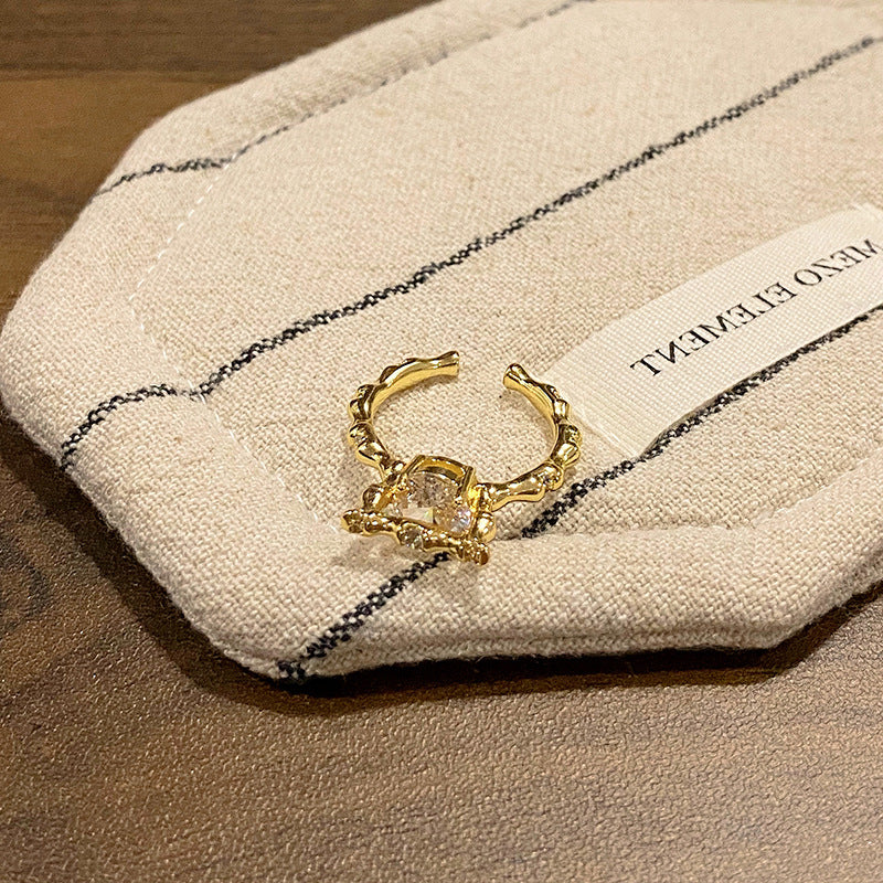Gilding Simple Female Light Luxury Minority Ring