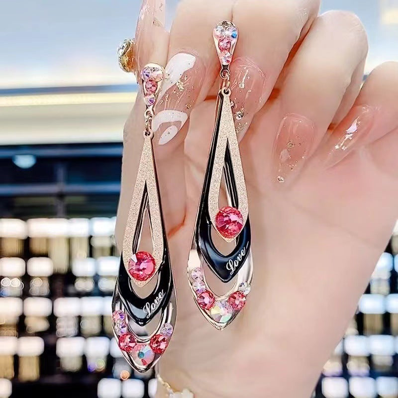 Women's Diamond Fashionable High Sense Affordable Luxury Fashion Refined Earrings