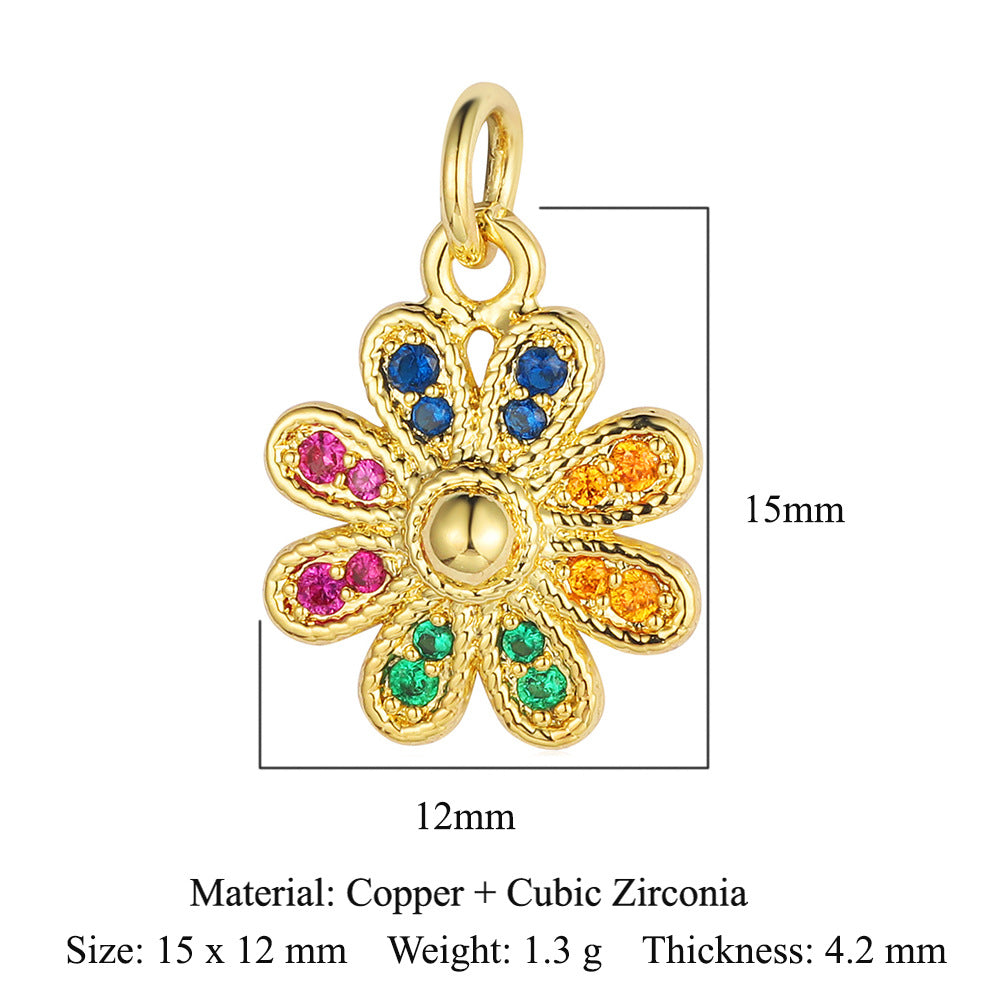 Cross Virgin Copper Zircon Boy Ornament Accessories Pendants