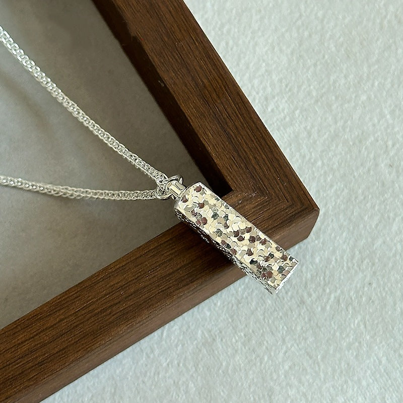 Women's & Men's Small Gold Bar Light Luxury Brick Necklaces