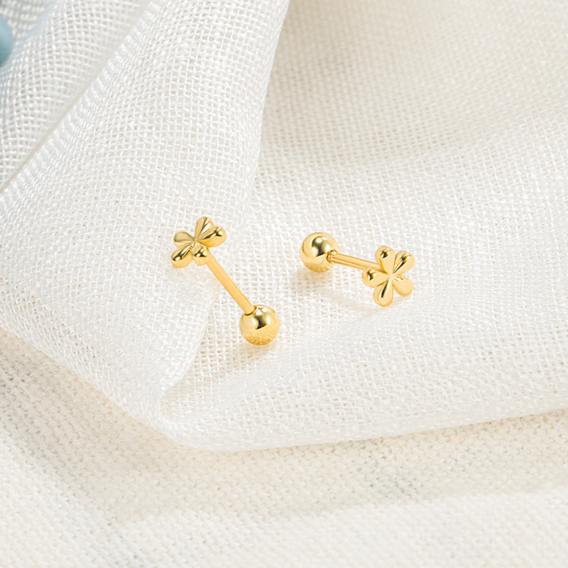 Simple Flower Ear Bone Summer Screw Rings