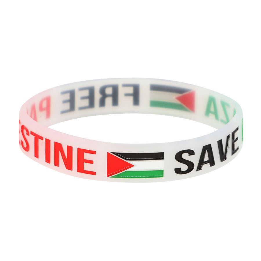 Flag Palestinian Silicone International Commemorative Wristband Bracelets