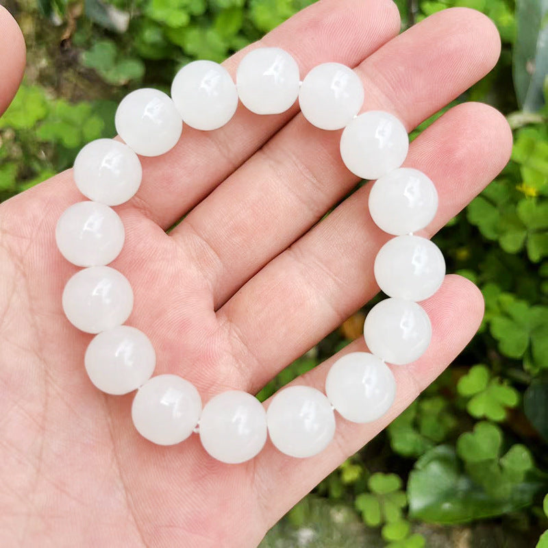 Various Types Of Beads Imitation Jade White Small Bracelets