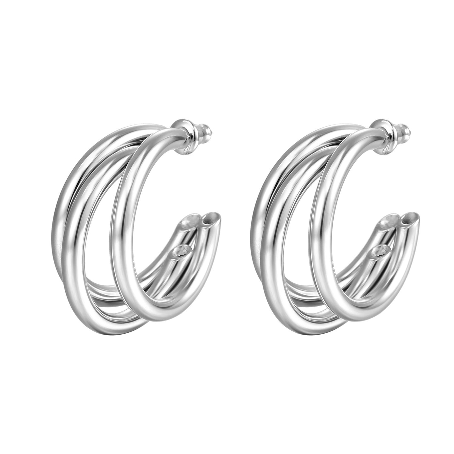 Steel Simple Shaped Fashion Style Stainless Clip Rings