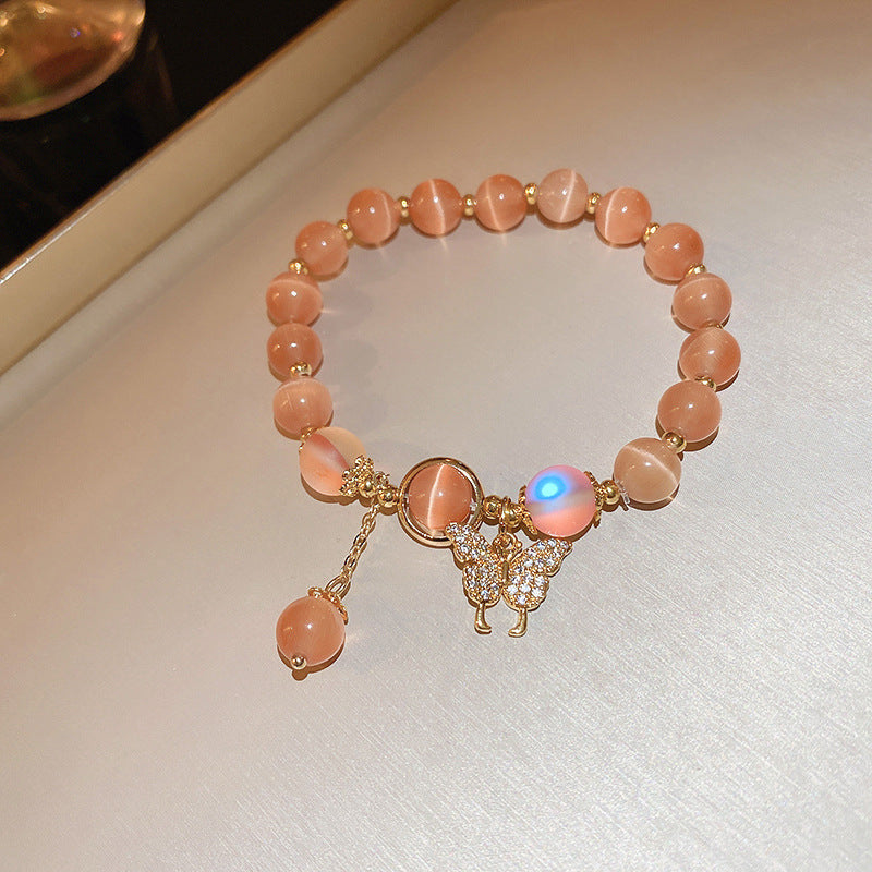 Women's Pearl Buckle French Fashion Design Retro Love Temperament Bracelets