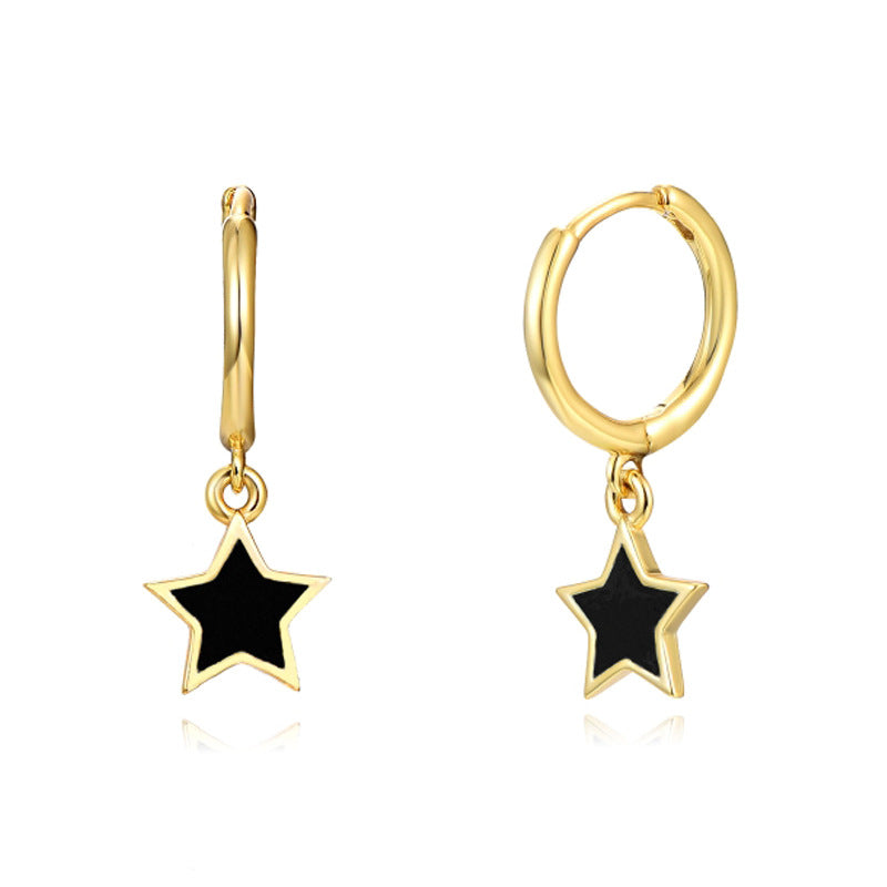 Colorful Oil Ear Clips Fashion Style Stud Earrings