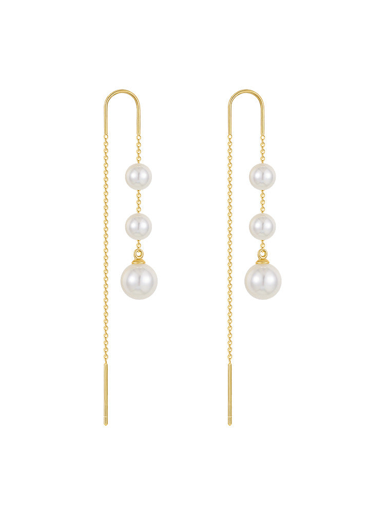 Women's Tassel Advanced Light Luxury Golden Long Elegant Wild Rings