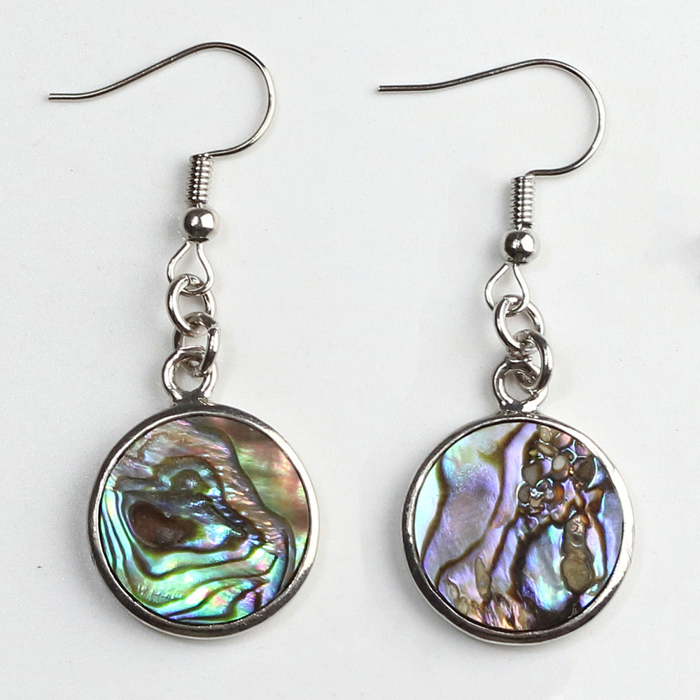 Natural Abalone Shell Ear Hook Eardrop Earrings