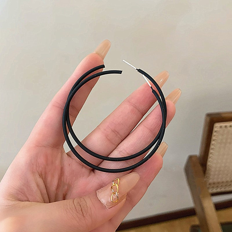 Women's Dopamine Large Hoop Trendy Simple Cold Style Graceful Rings