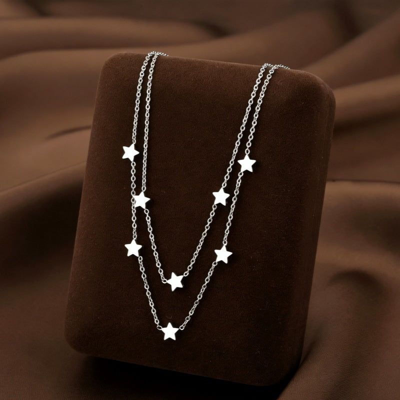 Titanium Steel Female Niche Simple Temperament Clavicle Pendants