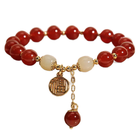Women's Cinnabar Color Immediately Rich Light Luxury Ma Gifts For Bracelets