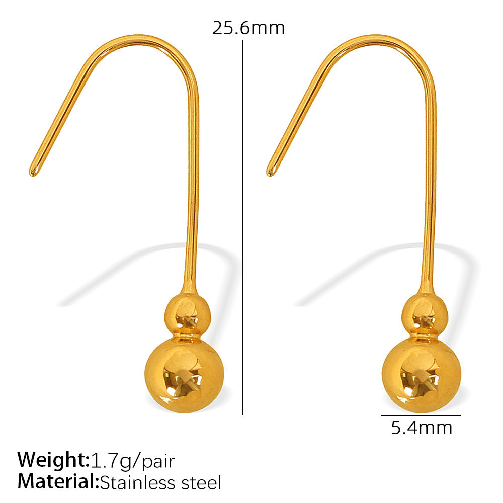 Unique Design Ear Hooks Drop-shaped Gourd Rings