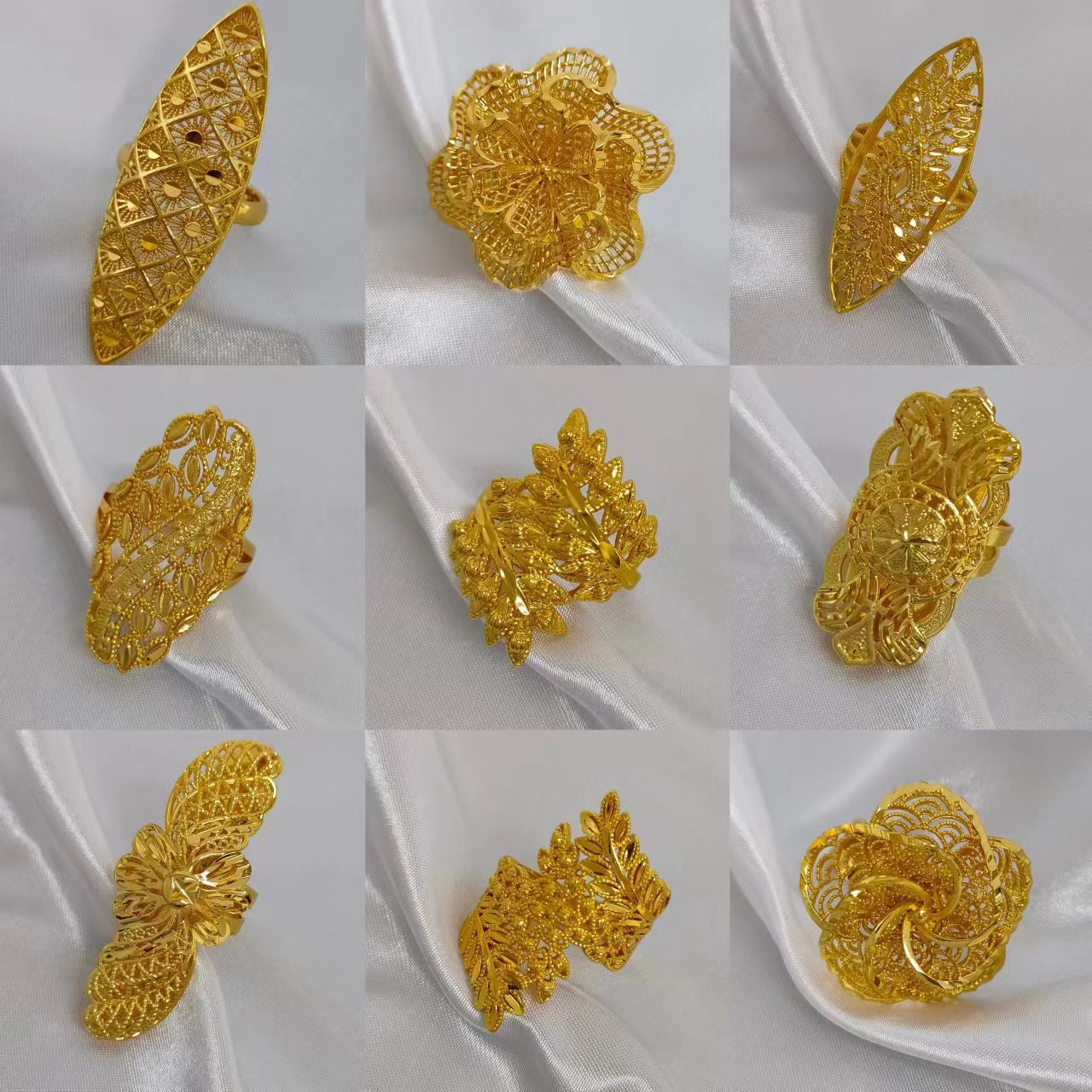 Women's Wheat Index Finger Does Not Fade Design Rings
