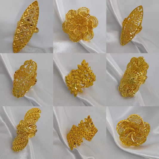 Women's Wheat Index Finger Does Not Fade Design Rings