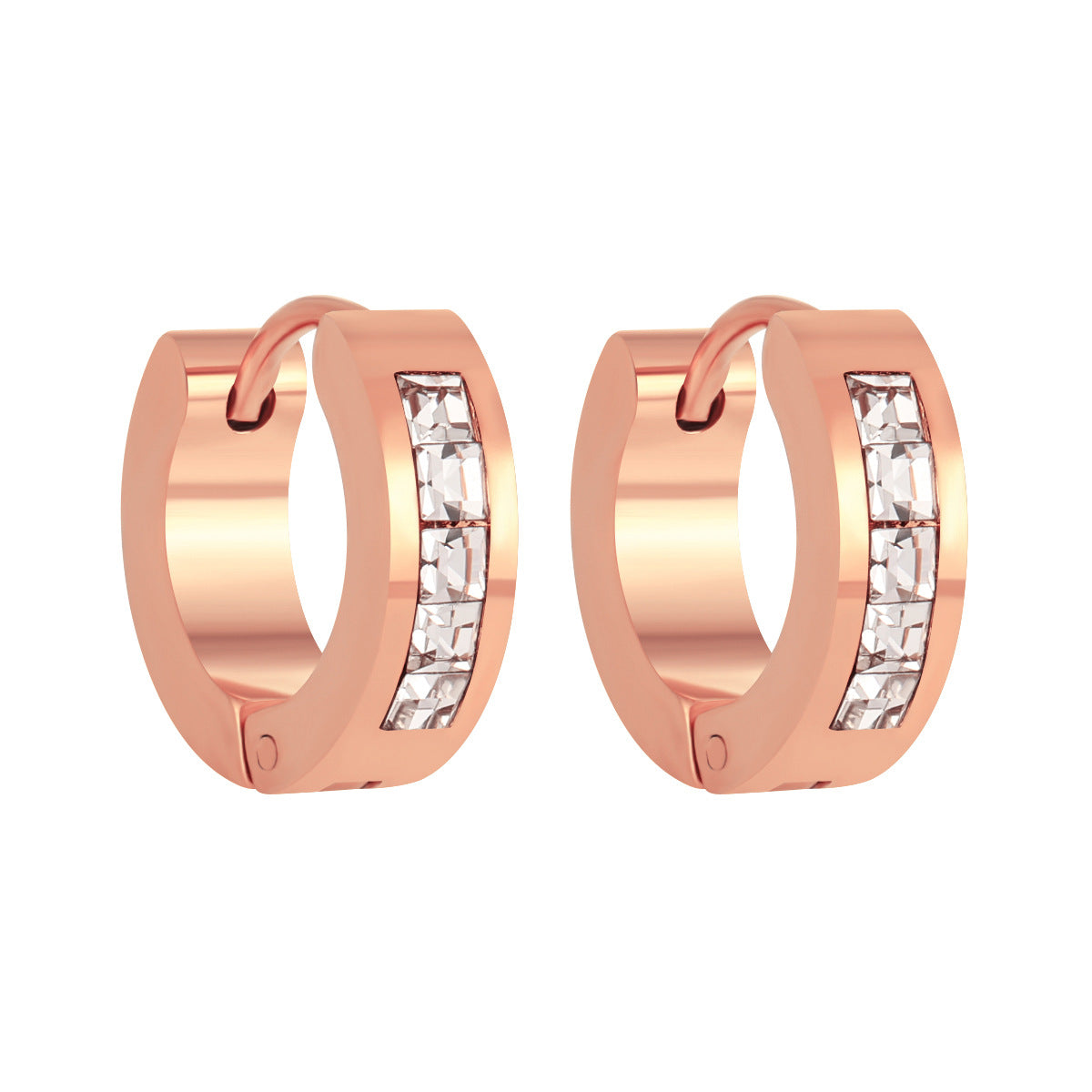 Women's Style Light Luxury Minority Square Diamond Clip Fashion Ear Buckle