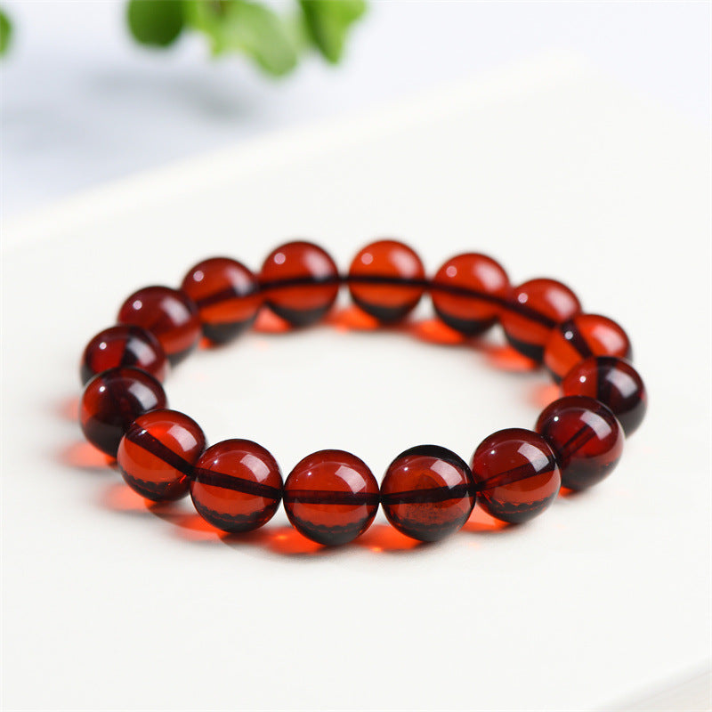 Crystal Natural Grade Blood Amber Fashion Woman Bracelets