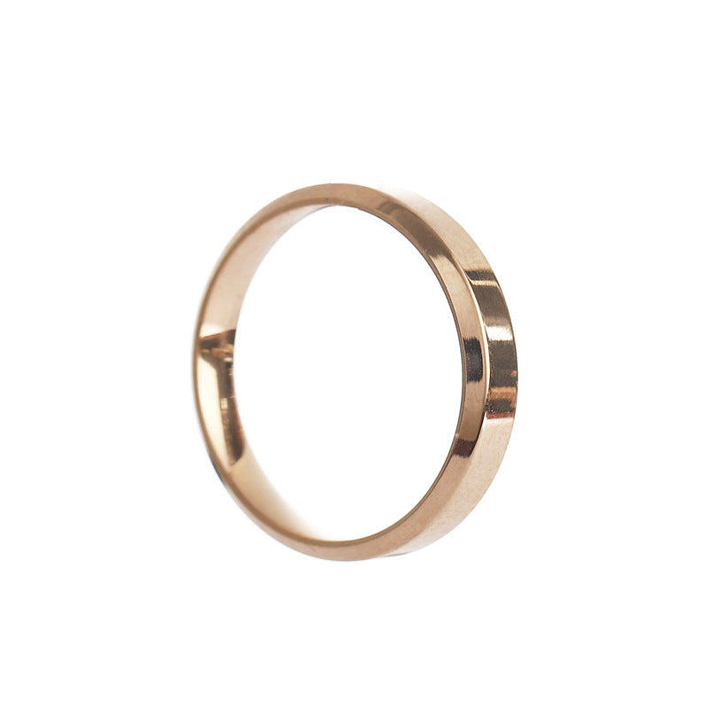 Titanium Steel Couple Style Fashionable Rose Gold Rings