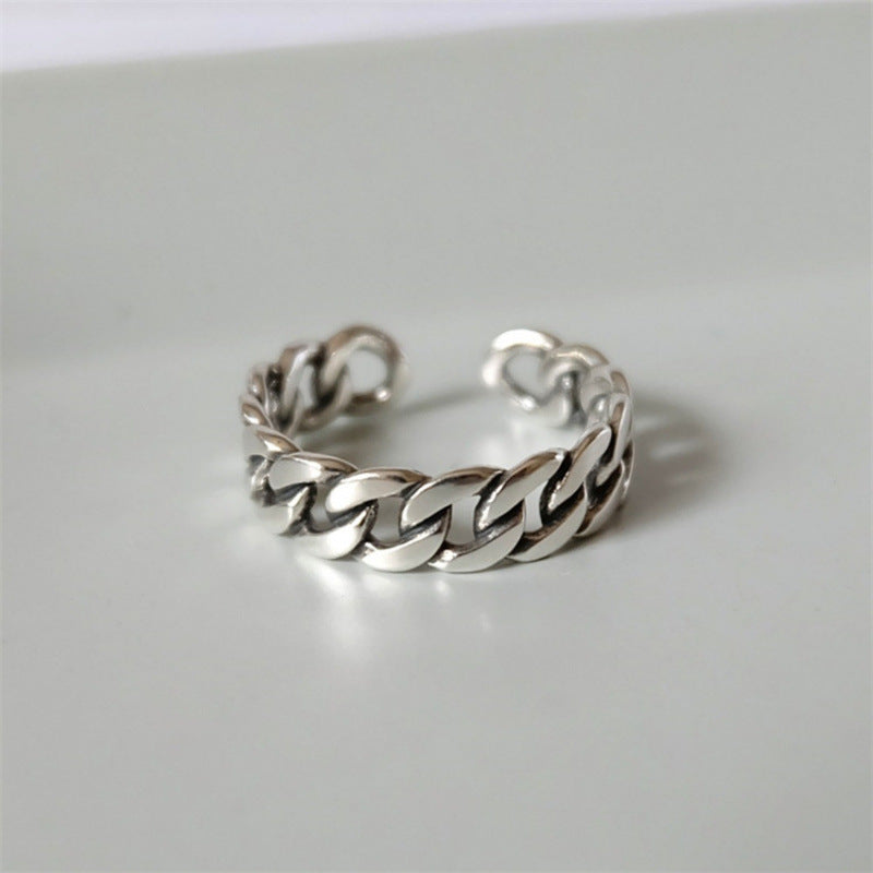Women's Sier Simple Light Luxury High-grade Index Finger Open Rings