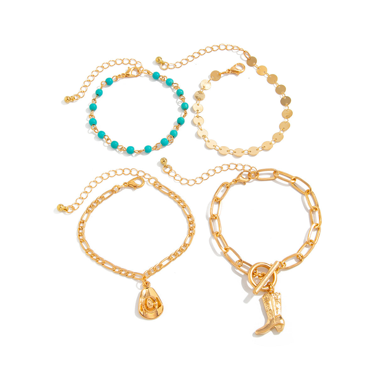 Sequin Alloy Buckle Punk Crystal Flower Clavicle Necklace