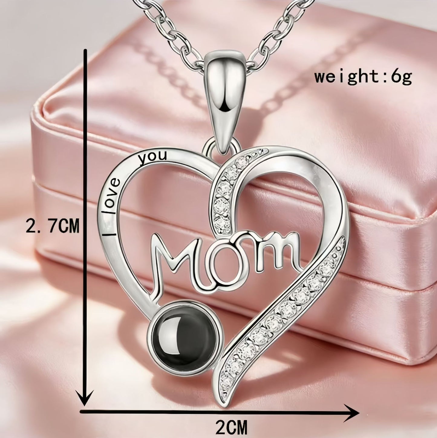 Extravagant Love Heart Letter Projection Customized Necklace