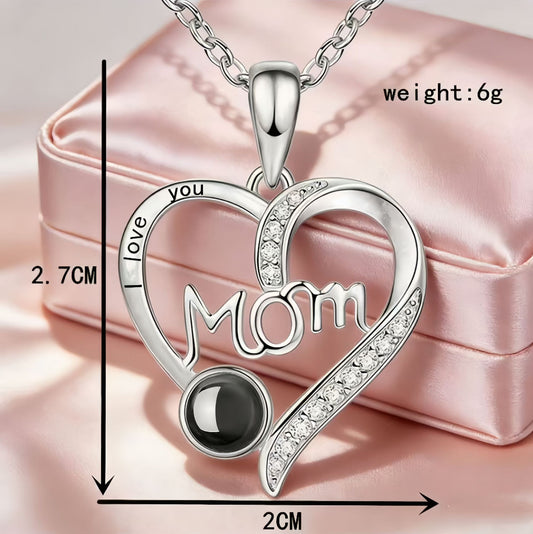 Extravagant Love Heart Letter Projection Customized Necklace