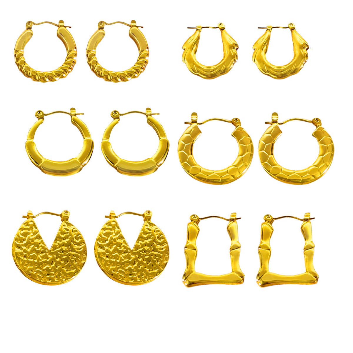 Stainless Steel Hydraulic Craft Ear Clip Earrings