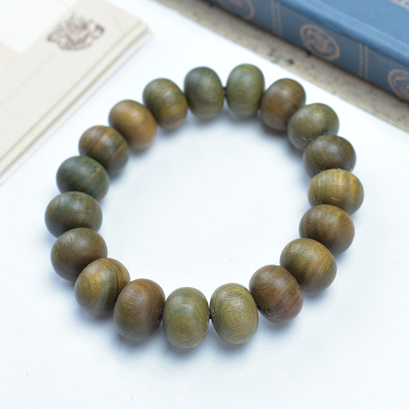 Men's Abacus Beads Night Moonstone Jade Sandalwood Bracelet