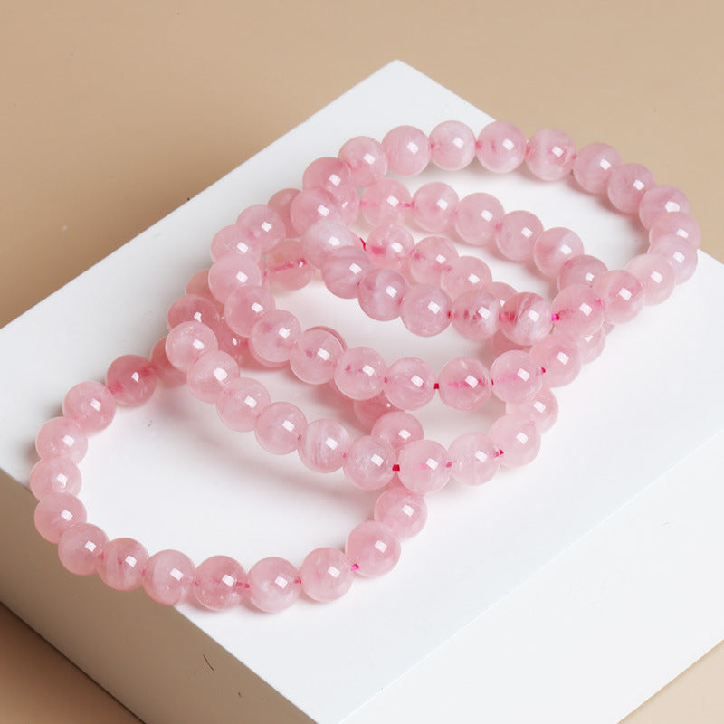 Women's Natural Jelly Horse Pink Crystal For Bracelets