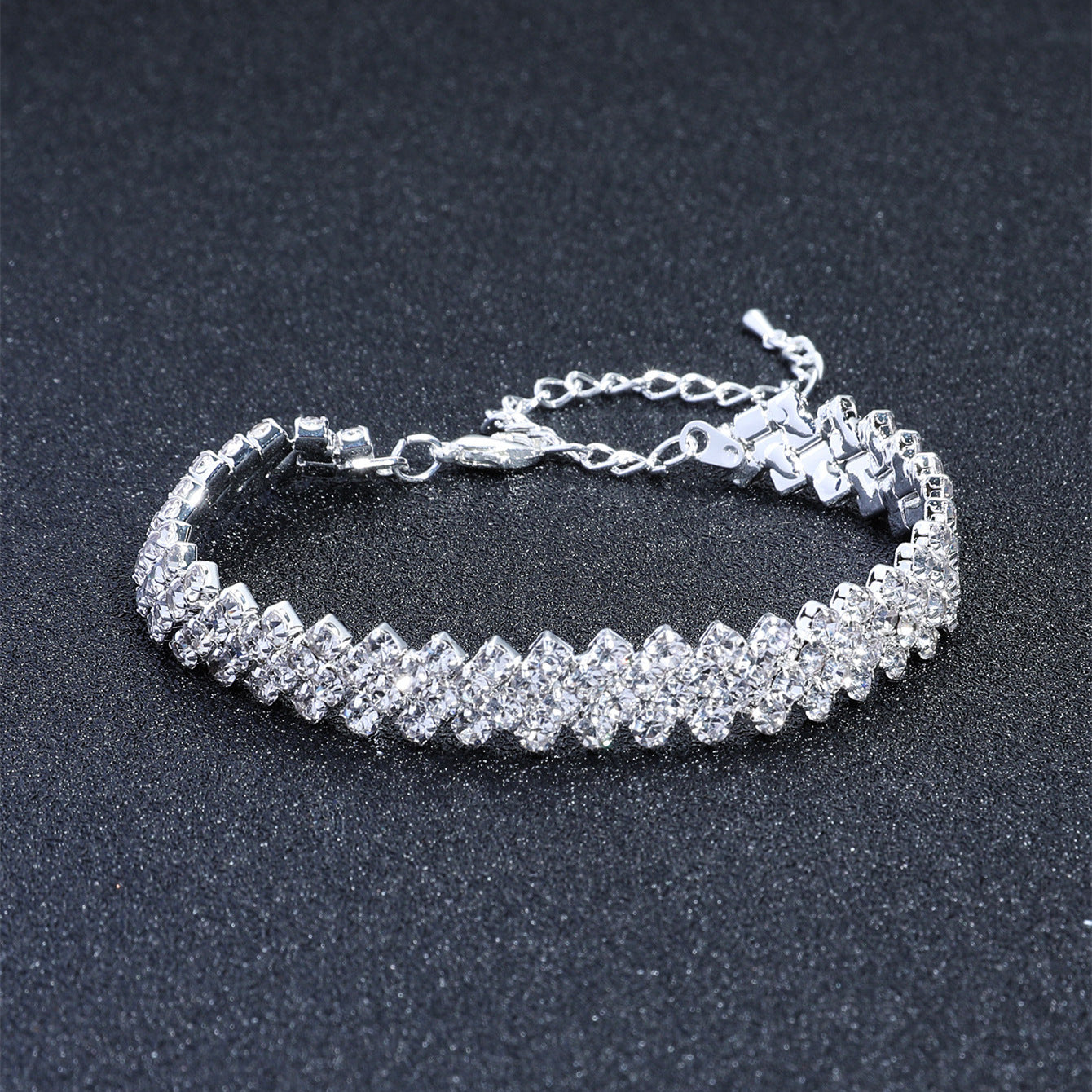 Fashion Rhinestone Female Bride Full Diamond Wedding Bracelets