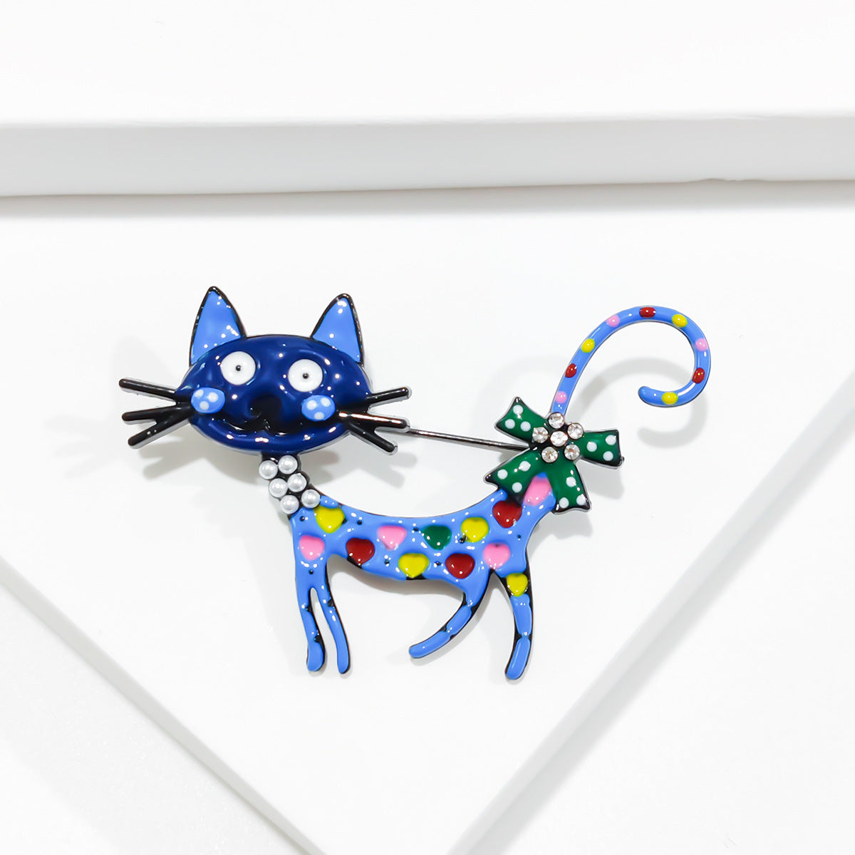 Cartoon Oil Dripping Kitten Brooch Female Niche Pin Animal Brooches