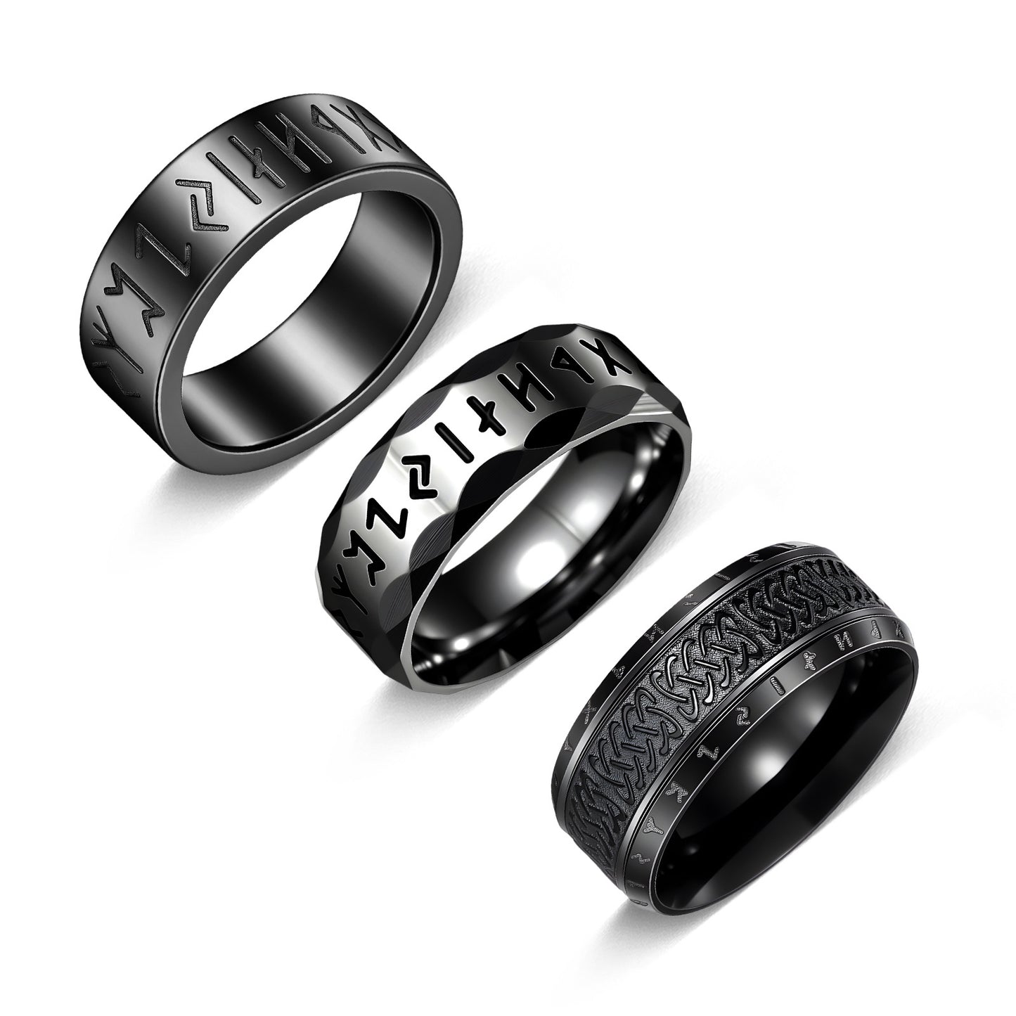 Men's Retro Multiple Pattern Daily Wear Stainless Rings