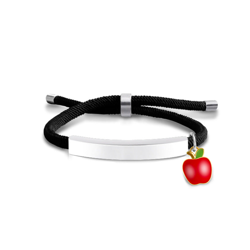 Material Red Apple Accessories Gift Lettering Bracelets